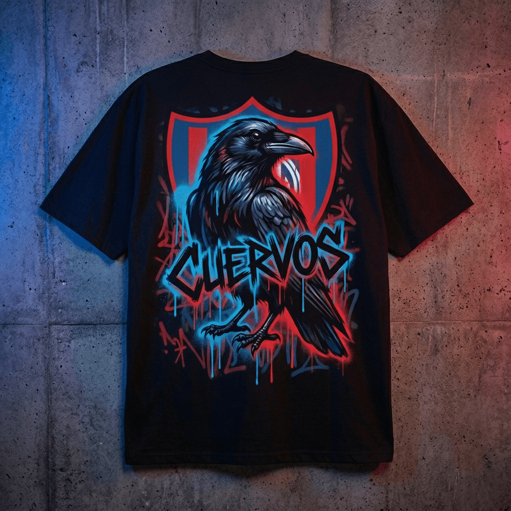 remera cuervos dibujo casladiseños